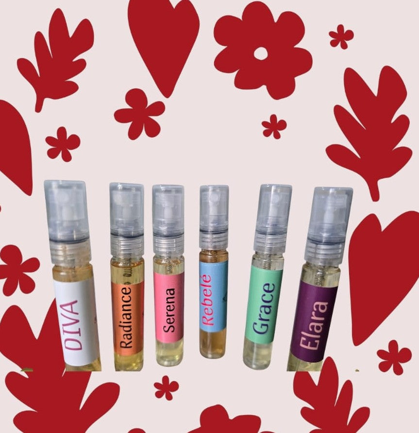 Floravue Signature Aura Collection – Female Trial Pack | 6 x 10ml Eau de Parfum | Ultra Intense Premium Perfume Gift Set for Women