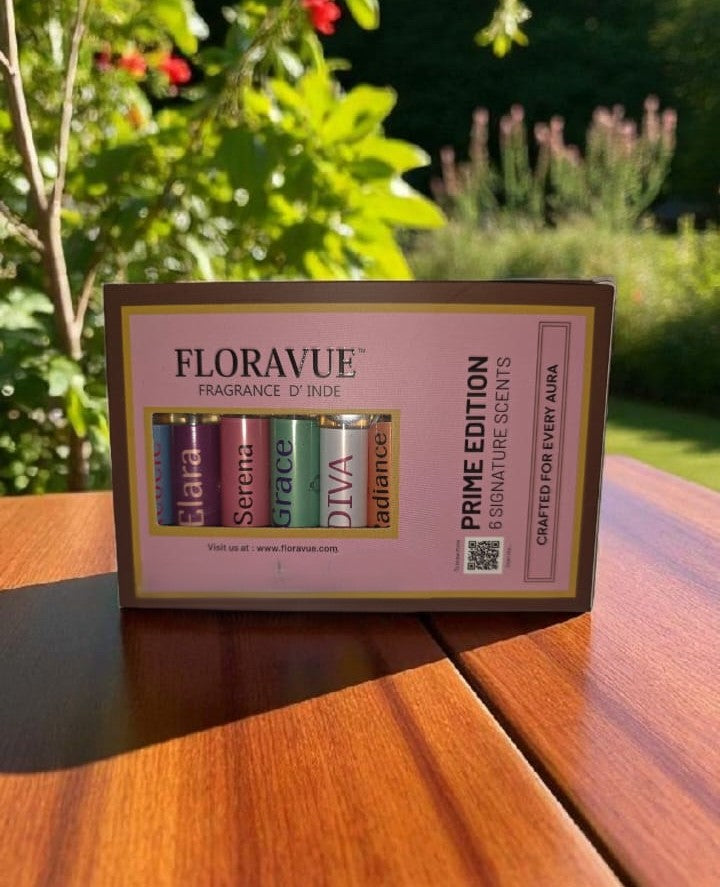 Floravue Signature Aura Collection – Female Trial Pack | 6 x 10ml Eau de Parfum | Ultra Intense Premium Perfume Gift Set for Women